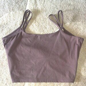 Women’s chocolate out top with spaghetti straps & cool crisscross back size L